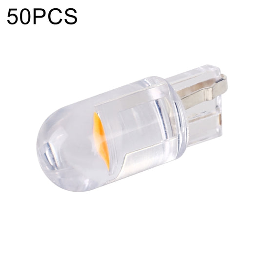 50pcs T10 DC24V / 0.36W / 0.03A Car Clearance Light COB Lamp Beads (Yellow Light) - Clearance Lights by buy2fix | Online Shopping UK | buy2fix
