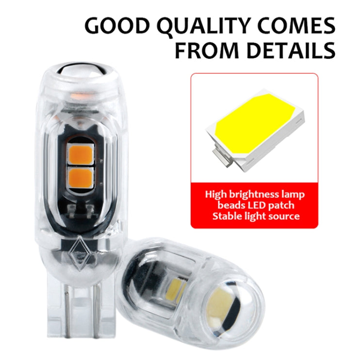 4pcs T10 DC12V /  0.84W / 0.07A / 150LM Car Clearance Light 5LEDs SMD-3030 Lamp Beads with lens (Ice Blue Light) - Clearance Lights by buy2fix | Online Shopping UK | buy2fix