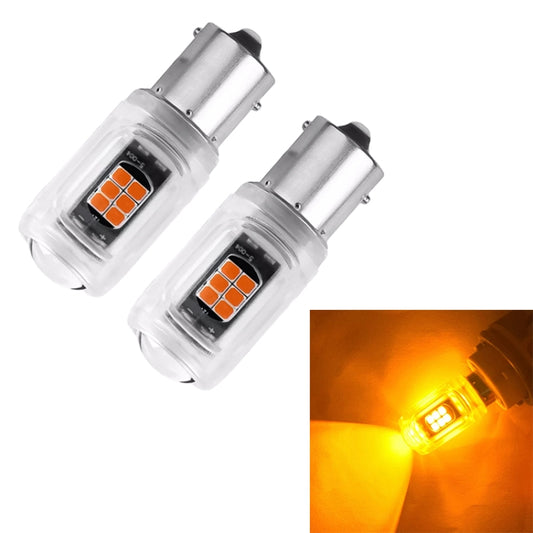 2pcs 1156 DC12V / 2.16W / 0.18A / 480LM Car LED Turn Signal Light(Yellow Light) - Arrow Turn Lights by buy2fix | Online Shopping UK | buy2fix