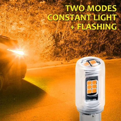 2pcs 1156 DC12V / 2.16W / 0.18A / 480LM Car LED Turn Signal Light(Yellow Light) - Arrow Turn Lights by buy2fix | Online Shopping UK | buy2fix
