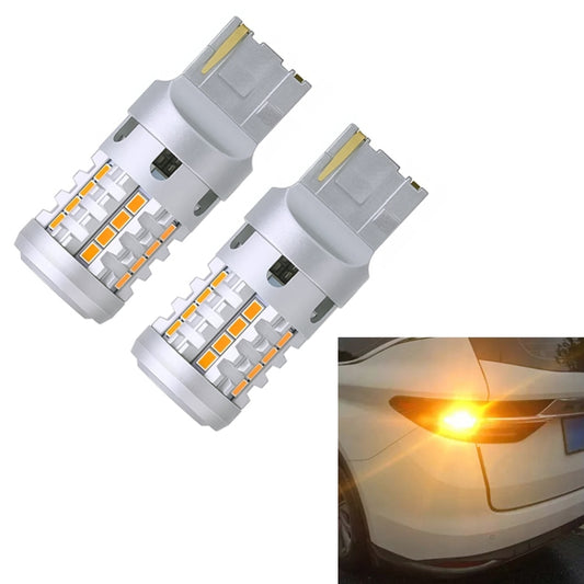 2pcs 7440 IC12-28V / 16.68W / 1.39A Car 3020EMC-26 Constant Current Wide Voltage Turn Signal Light (Yellow Light) - Arrow Turn Lights by buy2fix | Online Shopping UK | buy2fix