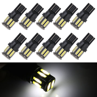 10pcs T10 DC12V / 0.96W / 0.08A Car Clearance Light 10LEDs SMD-7020 Lamp Beads (White Light) - Clearance Lights by buy2fix | Online Shopping UK | buy2fix