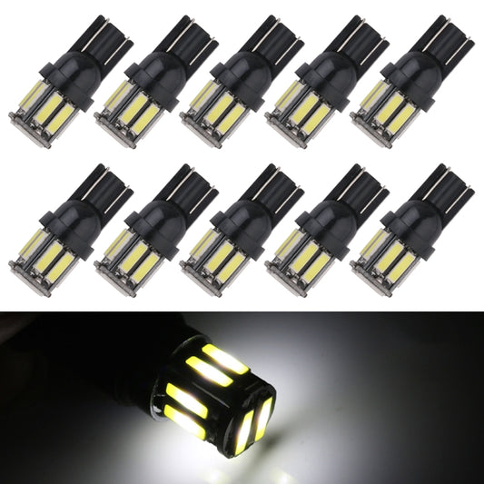 10pcs T10 DC12V / 0.96W / 0.08A Car Clearance Light 10LEDs SMD-7020 Lamp Beads (White Light) - Clearance Lights by buy2fix | Online Shopping UK | buy2fix