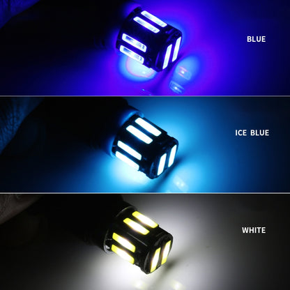 10pcs T10 DC12V / 0.96W / 0.08A Car Clearance Light 10LEDs SMD-7020 Lamp Beads (Blue Light) - Clearance Lights by buy2fix | Online Shopping UK | buy2fix
