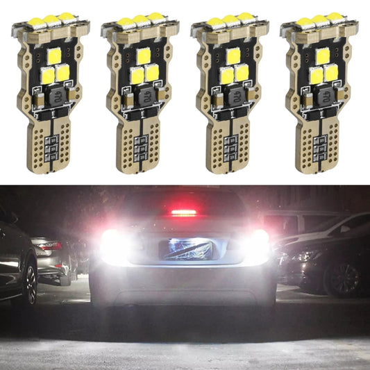 4pcs T15 DC12V / 1.5W / 0.13A / 540LM Car Decoding Reversing Light 9LEDs SMD-3030 Lamp Beads - Arrow Turn Lights by buy2fix | Online Shopping UK | buy2fix