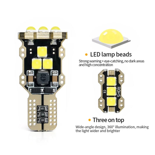 4pcs T15 DC12V / 1.5W / 0.13A / 540LM Car Decoding Reversing Light 9LEDs SMD-3030 Lamp Beads - Arrow Turn Lights by buy2fix | Online Shopping UK | buy2fix