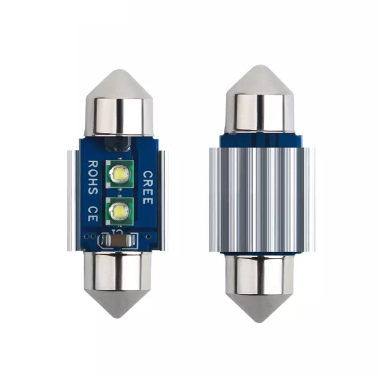 2pcs 31mm IC12V /  2.76W / 0.23A / 300LM 3LEDs SMD Car Reading Lamp Dome Light - Dome Lights by buy2fix | Online Shopping UK | buy2fix