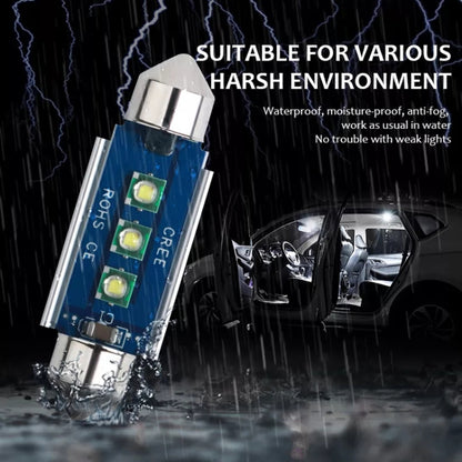 2pcs 31mm IC12V /  2.76W / 0.23A / 300LM 3LEDs SMD Car Reading Lamp Dome Light - Dome Lights by buy2fix | Online Shopping UK | buy2fix