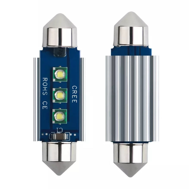 2pcs 39mm IC12V /  2.76W / 0.23A / 300LM 3LEDs SMD Car Reading Lamp Dome Light - Dome Lights by buy2fix | Online Shopping UK | buy2fix