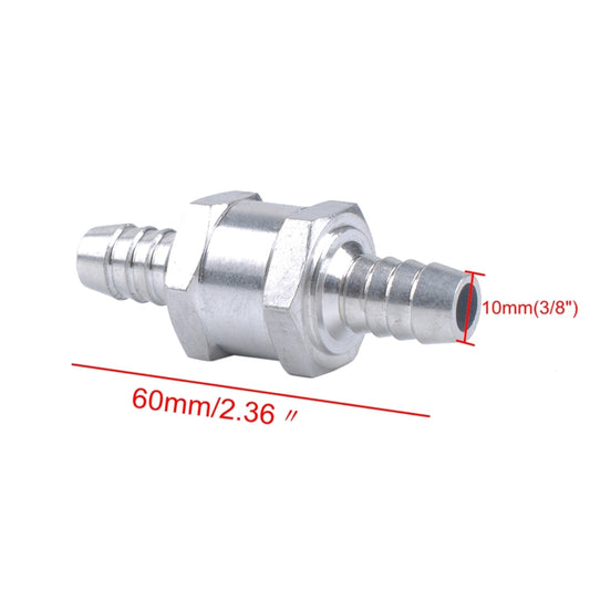 Car 10mm Aluminium Alloy Fuel Petrol One Way Non Return Check Valve - Engine Fittings by buy2fix | Online Shopping UK | buy2fix