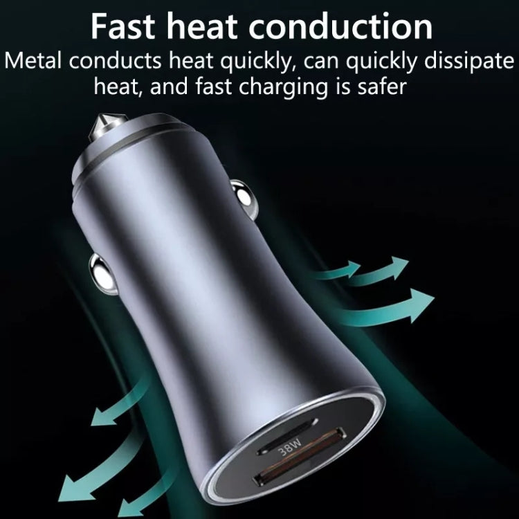 PD 20W Aluminum Alloy Dual Interface Car Fast Charger (Red) - Car Charger by buy2fix | Online Shopping UK | buy2fix