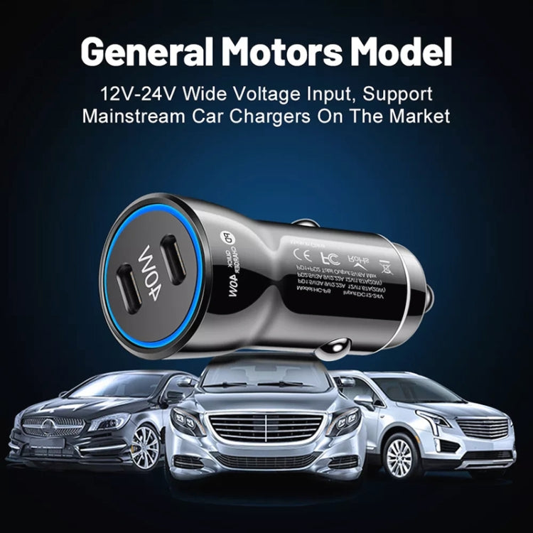 40W Dual PD Car 2 in 1 Fast Charger Car Cigarette Lighter (Black) - Cigar Socket by buy2fix | Online Shopping UK | buy2fix