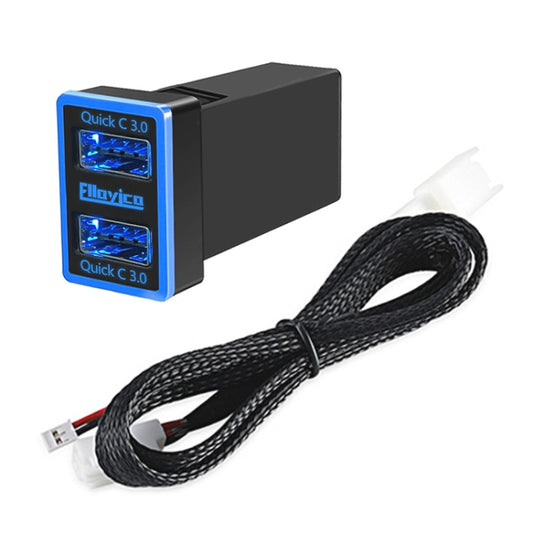 For Toyota Ralink 2014-2018 QC3.0 Dual USB Port Car Charger - DIY Modified Charger by buy2fix | Online Shopping UK | buy2fix