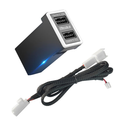 For Toyota Ralink 2014-2018 QC3.0 Dual USB Port Car Charger - DIY Modified Charger by buy2fix | Online Shopping UK | buy2fix