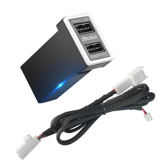 For Toyota Ralink 2014-2018 QC3.0 Dual USB Port Car Charger - DIY Modified Charger by buy2fix | Online Shopping UK | buy2fix