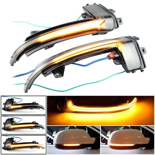 1 Pair For Audi A4 B8.5 Car Dynamic LED Turn Signal Light Rearview Mirror Flasher Water Blinker (Transparent Black) - Arrow Turn Lights by buy2fix | Online Shopping UK | buy2fix