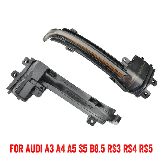 1 Pair For Audi A4 B8.5 Car Dynamic LED Turn Signal Light Rearview Mirror Flasher Water Blinker (Transparent Black) - Arrow Turn Lights by buy2fix | Online Shopping UK | buy2fix