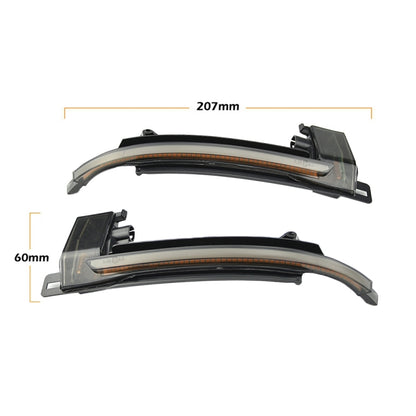 1 Pair For Audi A4 B8 Car Dynamic LED Turn Signal Light Rearview Mirror Flasher Water Blinker (Transparent Black) - Arrow Turn Lights by buy2fix | Online Shopping UK | buy2fix