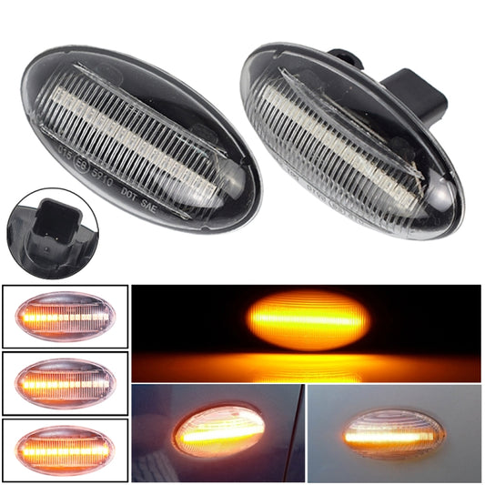 2pcs For Peugeot 1007 Car Dynamic LED Fender Side Light 817300H010 (Transparent) - Arrow Turn Lights by buy2fix | Online Shopping UK | buy2fix