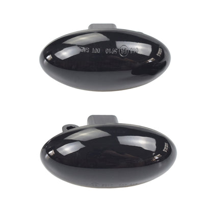 2pcs For Peugeot 1007 Car Dynamic LED Fender Side Light 817300H010 (Transparent Black) - Arrow Turn Lights by buy2fix | Online Shopping UK | buy2fix
