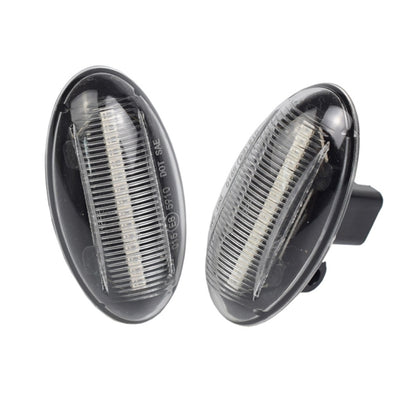 2pcs For Peugeot 1007 Car Dynamic LED Fender Side Light 817300H010 (Transparent) - Arrow Turn Lights by buy2fix | Online Shopping UK | buy2fix