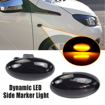 2pcs For Peugeot 1007 Car Dynamic LED Fender Side Light 817300H010 (Transparent) - Arrow Turn Lights by buy2fix | Online Shopping UK | buy2fix