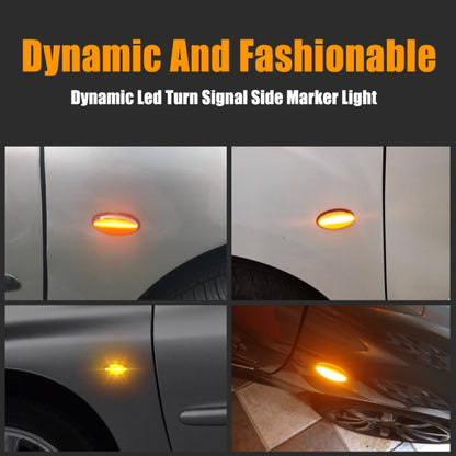2pcs For Peugeot 1007 Car Dynamic LED Fender Side Light 817300H010 (Transparent) - Arrow Turn Lights by buy2fix | Online Shopping UK | buy2fix