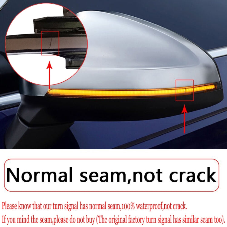 1 Pair For Volkswagen Golf 6 MK6 Car Dynamic LED Turn Signal Light Rearview Mirror Flasher Water Blinker, with Hole - Arrow Turn Lights by buy2fix | Online Shopping UK | buy2fix
