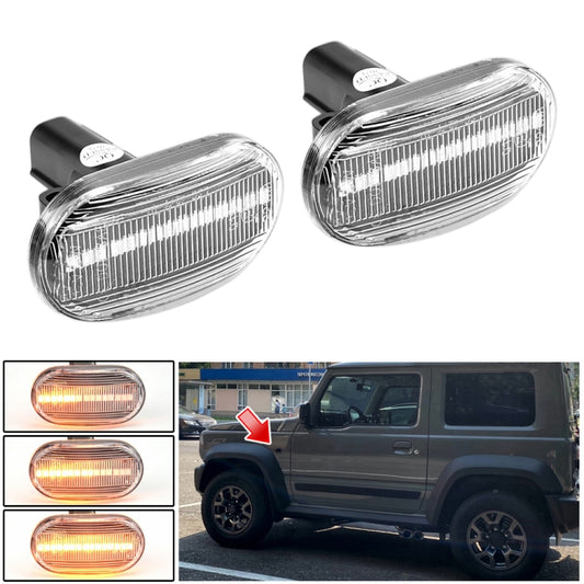 2pcs For Suzuki Jimny JB64W 2018/07- Car Dynamic LED Fender Side Light (Transparent) - Arrow Turn Lights by buy2fix | Online Shopping UK | buy2fix