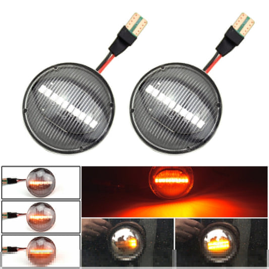 2pcs For Land Rover Range Rover L322 2002-2012 Car Dynamic LED Fender Side Light (Transparent) - Arrow Turn Lights by buy2fix | Online Shopping UK | buy2fix