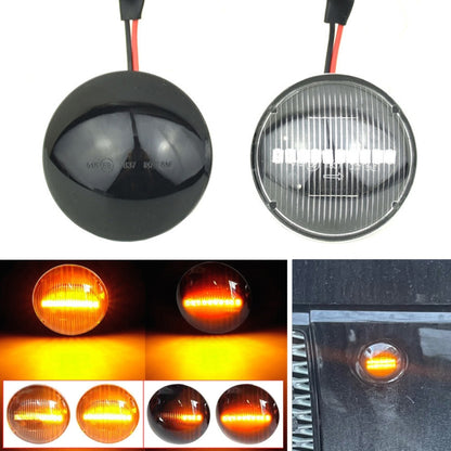 2pcs For Land Rover Range Rover L322 2002-2012 Car Dynamic LED Fender Side Light (Transparent Black) - Arrow Turn Lights by buy2fix | Online Shopping UK | buy2fix