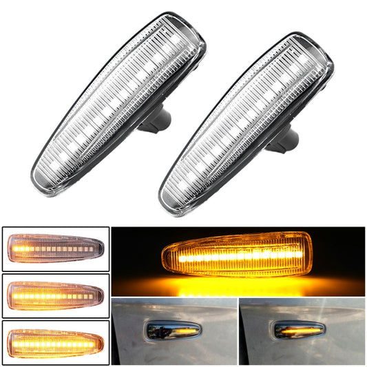 2pcs For Mitsubishi Lancer 2008-2018 Car Dynamic LED Fender Side Light (Transparent) - Arrow Turn Lights by buy2fix | Online Shopping UK | buy2fix