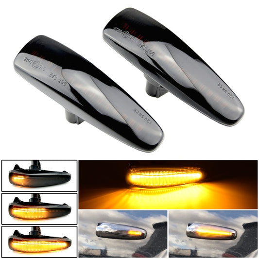 2pcs For Mitsubishi Lancer 2008-2018 Car Dynamic LED Fender Side Light (Transparent Black) - Arrow Turn Lights by buy2fix | Online Shopping UK | buy2fix