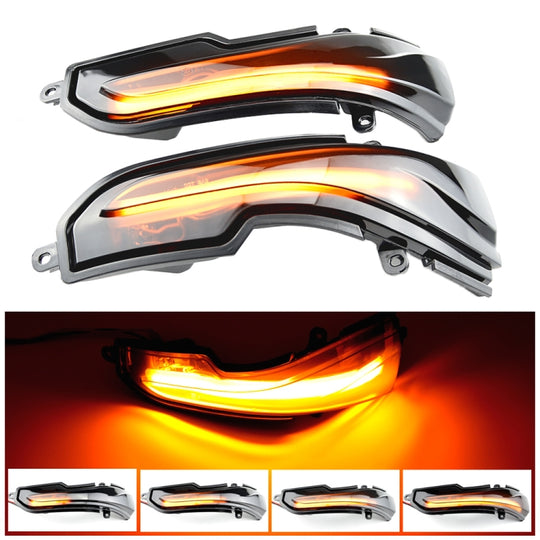 1 Pair For Infiniti Q30 2016-2019 Car Dynamic LED Turn Signal Light Rearview Mirror Flasher Water Blinker (Transparent Black)