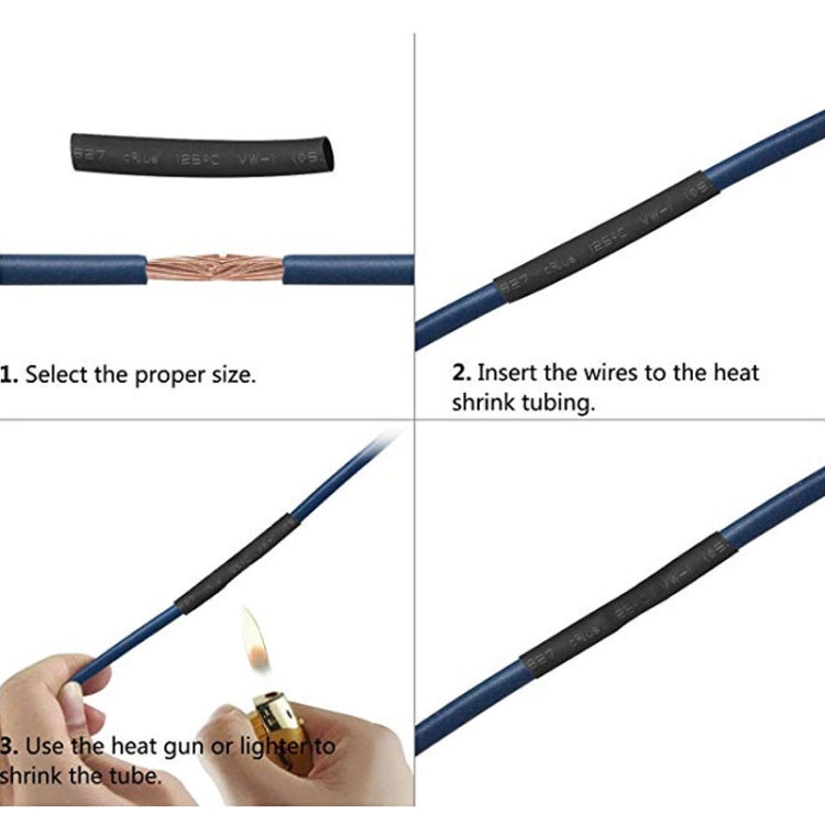 580 in 1 Thermoresistant Tube Heat Shrink Wrapping Kit - Booster Cable & Clip by buy2fix | Online Shopping UK | buy2fix