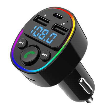 Car Bluetooth MP3 Player Audio FM Transmitter with Ambient Light - Bluetooth Car Kits by buy2fix | Online Shopping UK | buy2fix