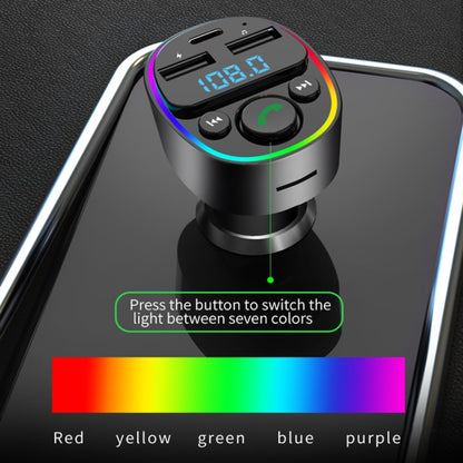 Car Bluetooth MP3 Player Audio FM Transmitter with Ambient Light - Bluetooth Car Kits by buy2fix | Online Shopping UK | buy2fix