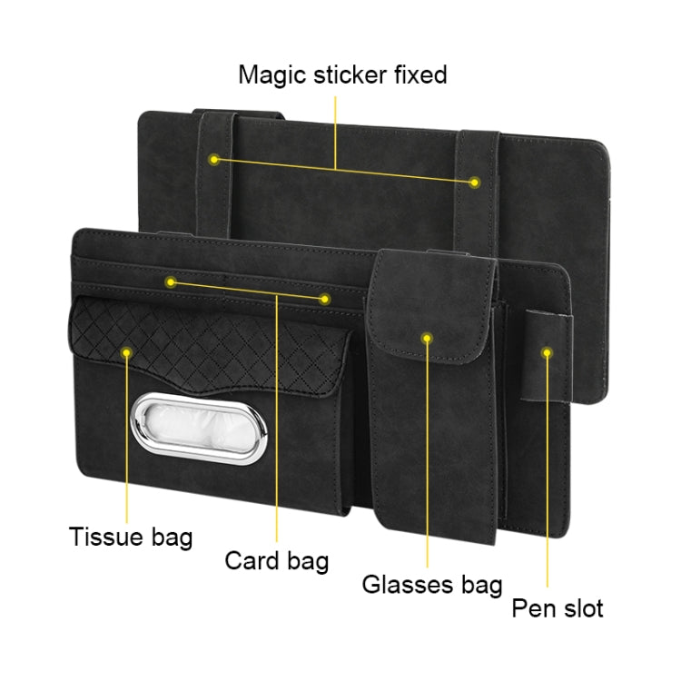 Car Sheepskin Leather Sun Visor Storage Clip (Mint Green) - Sunglasses & Glasses Clips by buy2fix | Online Shopping UK | buy2fix