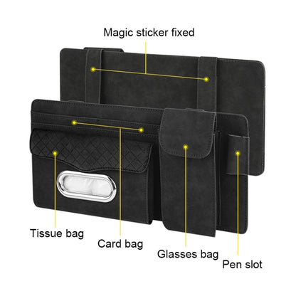 Car Sheepskin Leather Sun Visor Storage Clip (Mint Green) - Sunglasses & Glasses Clips by buy2fix | Online Shopping UK | buy2fix