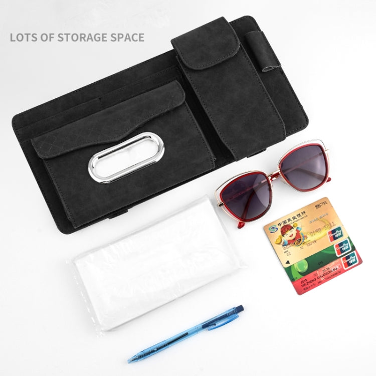 Car Sheepskin Leather Sun Visor Storage Clip (Mint Green) - Sunglasses & Glasses Clips by buy2fix | Online Shopping UK | buy2fix