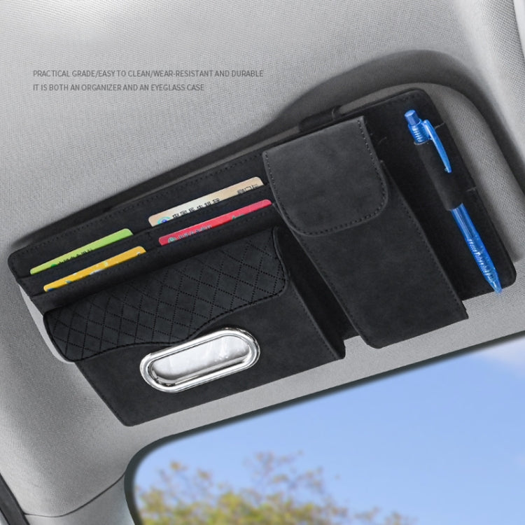 Car Sheepskin Leather Sun Visor Storage Clip (Mint Green) - Sunglasses & Glasses Clips by buy2fix | Online Shopping UK | buy2fix