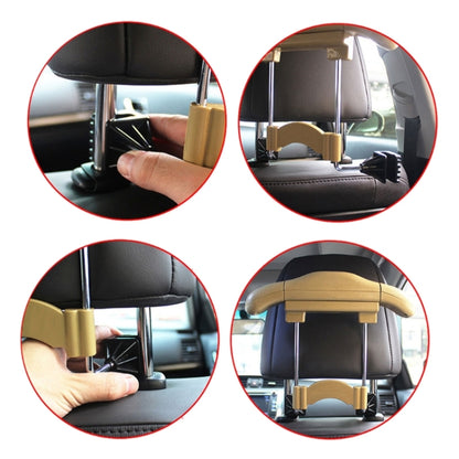 Car Faux Leather Retractable Coat Hanger (Beige) - Auto Fastener & Clips by buy2fix | Online Shopping UK | buy2fix