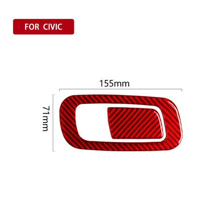 Car Carbon Fiber Storage Box Switch Frame Decorative Sticker for Honda Tenth Generation Civic 2016-2019, Right Drive (Red) by buy2fix