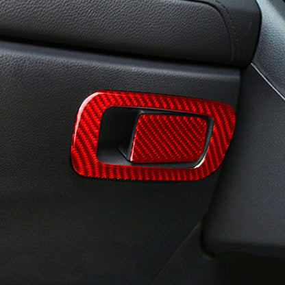 Car Carbon Fiber Storage Box Switch Frame Decorative Sticker for Honda Tenth Generation Civic 2016-2019, Right Drive (Red) by buy2fix