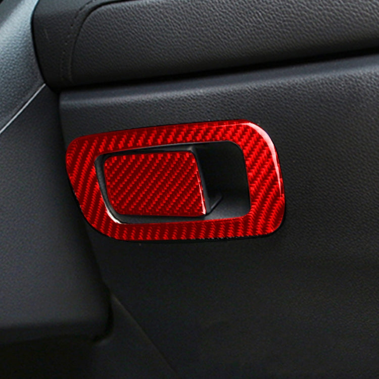 Car Carbon Fiber Storage Box Switch Frame Decorative Sticker for Honda Tenth Generation Civic 2016-2019, Left Drive (Red) by buy2fix
