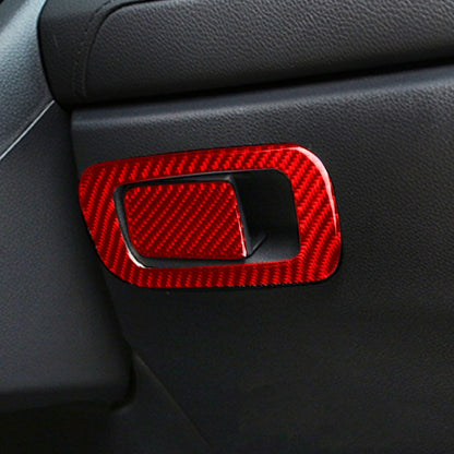 Car Carbon Fiber Storage Box Switch Frame Decorative Sticker for Honda Tenth Generation Civic 2016-2019, Left Drive (Red) by buy2fix