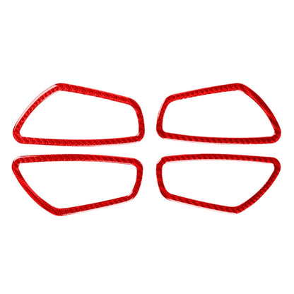 Car Carbon Fiber Inside Door Wrist Frame Decorative Sticker for Honda Tenth Generation Civic 2016-2019, Left and Right Drive Universal (Red) by buy2fix