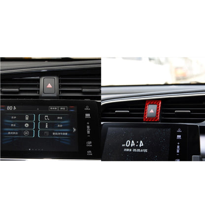 Car Carbon Fiber Double Flash Light Decorative Sticker for Honda Tenth Generation Civic 2016-2019, Right Drive (Red) by buy2fix