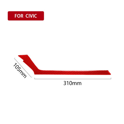 Car Carbon Fiber Below the Central Control Air Outlet Decorative Sticker for Honda Tenth Generation Civic 2016-2019, Left Drive (Red) by buy2fix