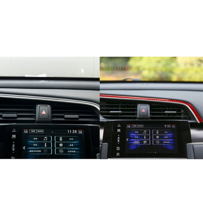 Car Carbon Fiber Above the Central Control Air Outlet Decorative Sticker for Honda Tenth Generation Civic 2016-2019, Left Drive (Red) by buy2fix